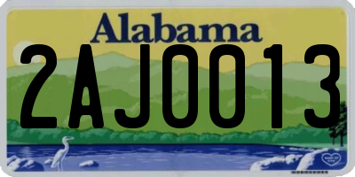 AL license plate 2AJ0013
