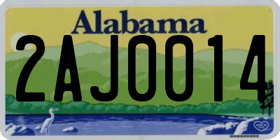 AL license plate 2AJ0014