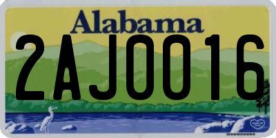 AL license plate 2AJ0016