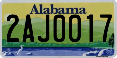 AL license plate 2AJ0017