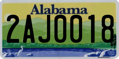 AL license plate 2AJ0018