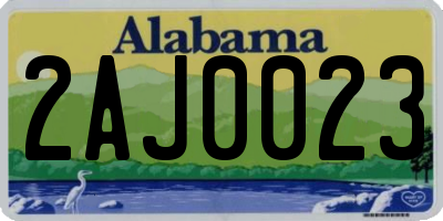 AL license plate 2AJ0023