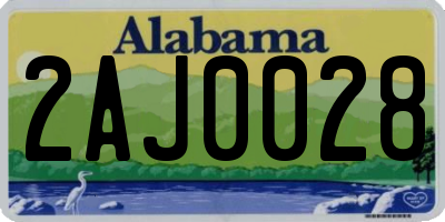 AL license plate 2AJ0028