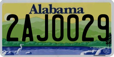 AL license plate 2AJ0029