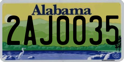 AL license plate 2AJ0035