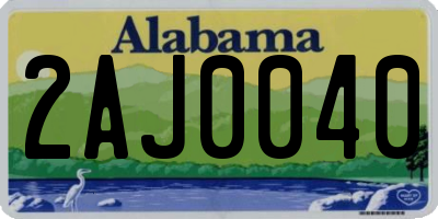 AL license plate 2AJ0040