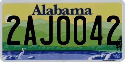 AL license plate 2AJ0042