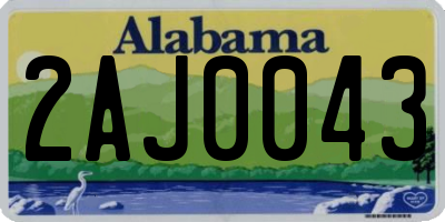 AL license plate 2AJ0043