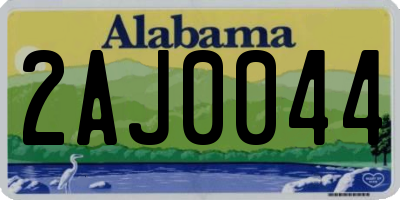 AL license plate 2AJ0044