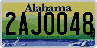 AL license plate 2AJ0048