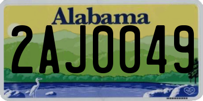 AL license plate 2AJ0049