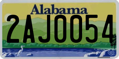 AL license plate 2AJ0054