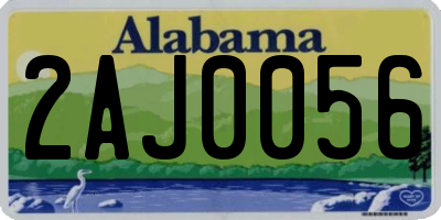 AL license plate 2AJ0056
