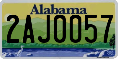 AL license plate 2AJ0057