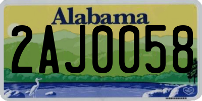 AL license plate 2AJ0058