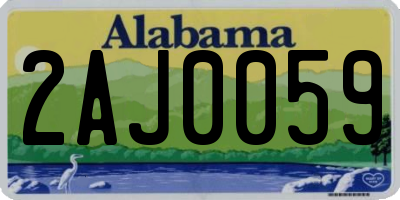 AL license plate 2AJ0059