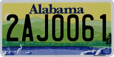 AL license plate 2AJ0061