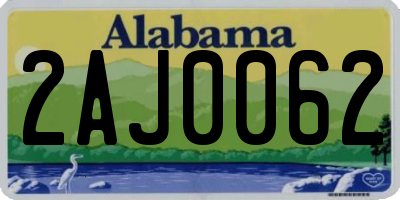 AL license plate 2AJ0062