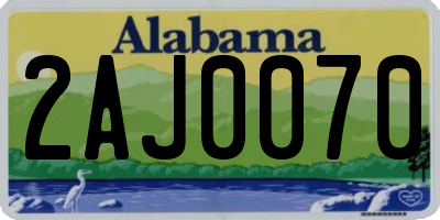AL license plate 2AJ0070