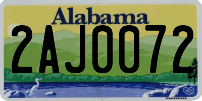 AL license plate 2AJ0072