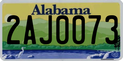 AL license plate 2AJ0073