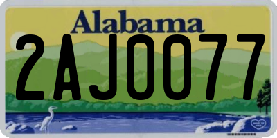 AL license plate 2AJ0077