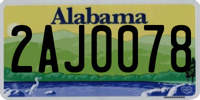 AL license plate 2AJ0078