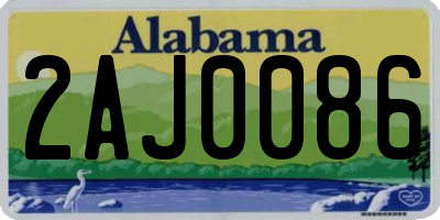 AL license plate 2AJ0086