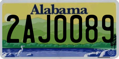 AL license plate 2AJ0089