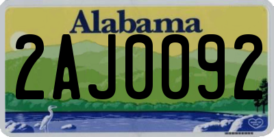 AL license plate 2AJ0092