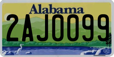 AL license plate 2AJ0099