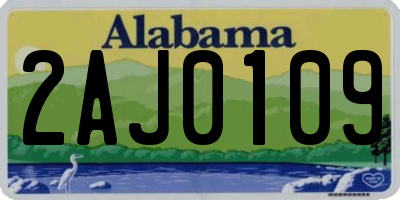 AL license plate 2AJ0109