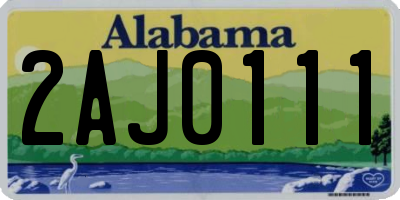 AL license plate 2AJ0111