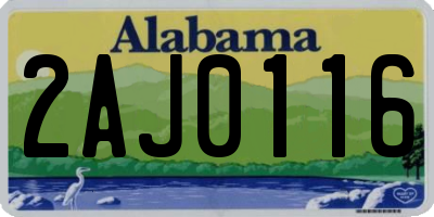 AL license plate 2AJ0116