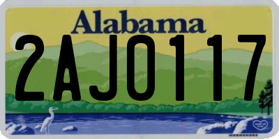 AL license plate 2AJ0117