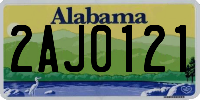 AL license plate 2AJ0121