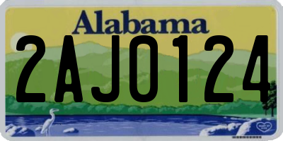 AL license plate 2AJ0124
