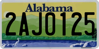 AL license plate 2AJ0125