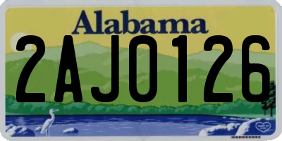 AL license plate 2AJ0126