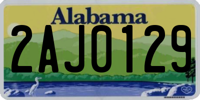 AL license plate 2AJ0129