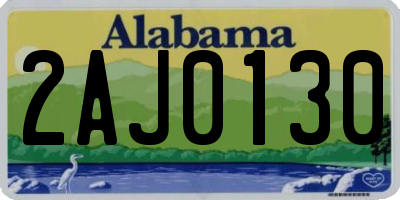 AL license plate 2AJ0130