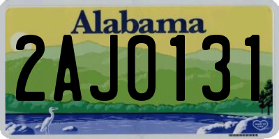 AL license plate 2AJ0131