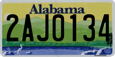 AL license plate 2AJ0134
