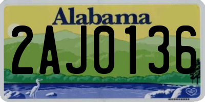 AL license plate 2AJ0136