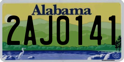 AL license plate 2AJ0141