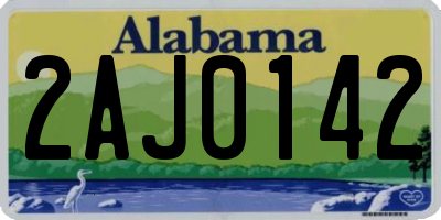 AL license plate 2AJ0142