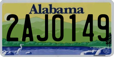 AL license plate 2AJ0149