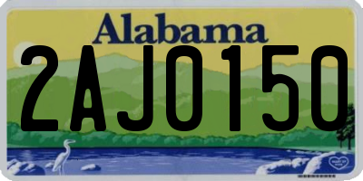 AL license plate 2AJ0150
