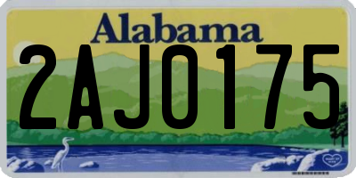 AL license plate 2AJ0175