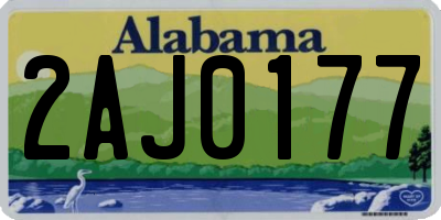 AL license plate 2AJ0177